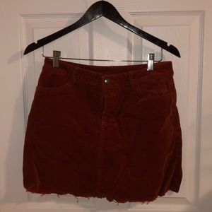 pumpkin orange mini skirt